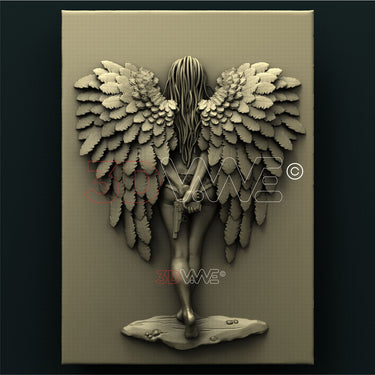 ANGEL WITH A GUN 3D STL 3DWave